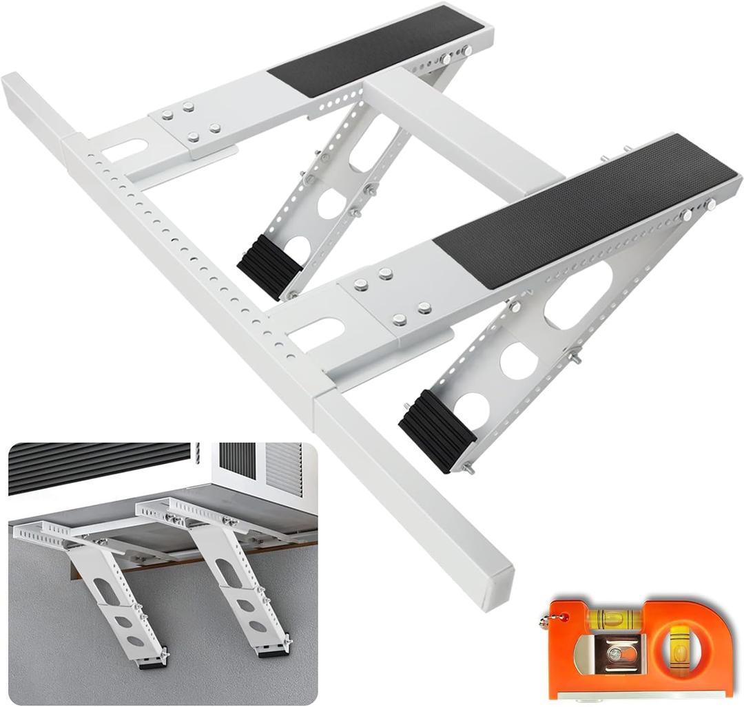 Universal Window Air Conditioner Support Bracket, No Drilling Heavy-Duty AC Window Bracket Supports Up to 200lbs for 5,000-24,000 BTU AC Units, Fits Single or Double Hung Windows Universal Window Air Conditioner Support Bracket, No Drilling Heavy-Duty AC Window Bracket Supports Up to 200lbs for 5,000-24,000 BTU AC Units, Fits Single or Double Hung Windows