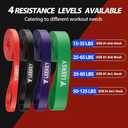 LEEKEY Resistance Bands Set for Pull-Up Assistance & Full-Body Training, Multi-Level Exercise Bands with Bag for Home Workouts, Physical Therapy, Strength Training (Men/Women) (15-125LBS COLOR)