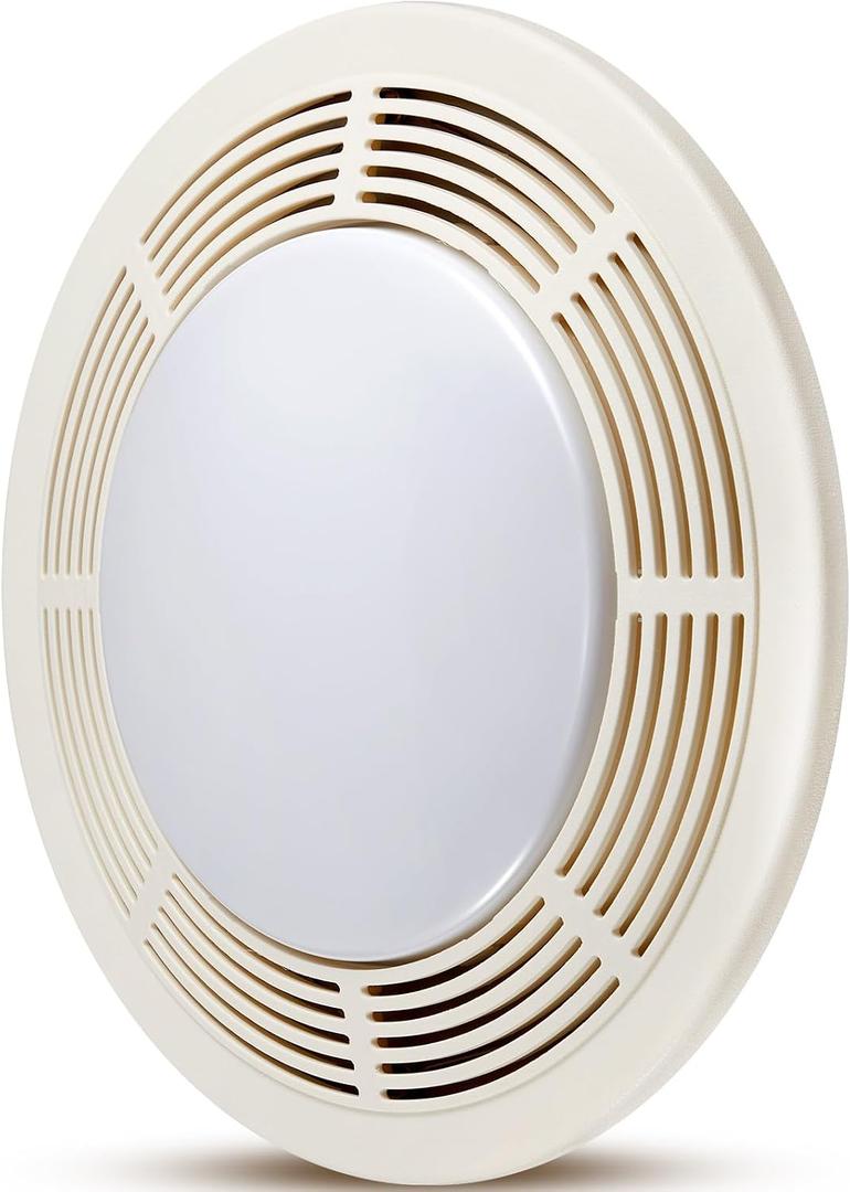 15 Inch Exhaust Fan Cover with Lens and Springs Replacement Fan Grille Assembly Compatible with Nutone 8663rp, 8664rp, 750, 751, and N750 Wall Ventilation Fan/Light Combos, About 15 Inches in Diameter