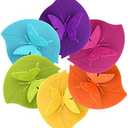 ME.FAN Silicone Cup Lids - Creative Butterfly Mug Cover - Anti-dust Airtight Seal Hot Cup Lids 12 Set in Bright Colors