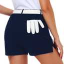AOBUTE Women 3" Athletic Hiking Shorts Quick Dry Golf Shorts with Pocket (Blue, S)
