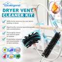 Sealegend 40 Feet Dryer Vent Cleaner Kit/Lint Remover/Upgraded Flexible Quick-Snap Brush with Drill Attachment/Fireplace Chimney Brushes for Easy to Use/Works with or Without Power Drill