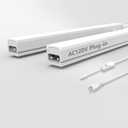 Leetdud Under Cabinet Lighting Plug in, 24 Inch, Linkable AC120V 3CCT 3000K/4000K/5000K Ultra Slim, LED Under Cabinet Lights for Counter Light, Kitchen, Shelf, Sink, Workshop, Desk, White