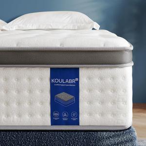 Twin Size Mattress,10 Inch Twin Mattress in a Box,Superior Hybrid Mattress with Gel Memory Foam or Back & Lumbar Support ,100 Night Trial,Soft,Pressure Relief, Zoned Support Spring, Medium Firm