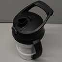 Under Armour Half Gallon Water Bottle Insulated, 64oz Insulated Water Bottle with Handle, Fence Hook, Leak Resistant, for Baseball, Football & More, White/Black