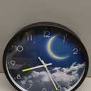 OCEST 12 Inch Night Light Wall Clock, Glow in The Dark Large Digital Display Kids Birthday Present, Silent Battery-Operated LED Wall Clocks for Bedroom Living Room Kitchen