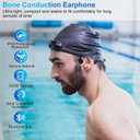 Swimming Bone Conduction Headphones, IPX8 Open Ear Headphones Bluetooth 5.4 Waterproof Earbuds with 32GB MP3 7H Playtimes, Underwater Headphones for MarathonSwimmingRunningCycling