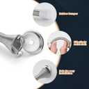 2 x Ravinte Door Stoppers, 12 Pack Spring Door Stops with Rubber Bumper, Satin Nickel Door Stoppers for Bottom of Door