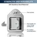 BAUMFEUER Truck Tool Box Latch Replacement 304 Stainless Steel Toolbox Paddle Lock Replacement Handle with Keys for Truck, RV, Trailer, UTV, ATV Box (2 Pack)