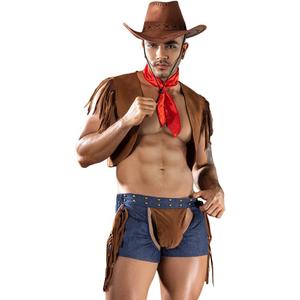 Men's Lingerie cosplay Cowboy Boy Sexy Underwear police Costume Lingerie Pajamas Uniform bar Nightclub Stage Performance party S