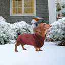 Dachshund Sweater,Small Dog Pullover Coat,Cold Weather Thermal Knitted Puppy Jacket, Classic Thick Warm Clothes for Mini Dachshund,Wiener Dog(Red,Medium)