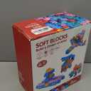 Soft Building Block Sets for Toddler Aged 2 3 4 5 6 Years Old.Preschool Toy for Early Childhood Education and I-Interactive.Toddler Block Toys with 101 Pcs and Storage Bag.Gift Ideas for Kids Age 18M+