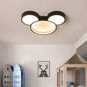 Modern LED Ceiling Light Acrylic Cartoon Mickey Mouse Flush Mount Light Stepless Dimming Fixtures for Kids, Girls, Children's, Boys Rooms and Bedroom