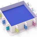 Nicpro Adjustable Molds Housing for Silicone & Resin Molds, Reusable Plastic Frame with Binder Clips & Double-Sided Tape for Soap & Candle Making