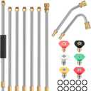 Sun Joe 7-Piece Pressure Washer Accessory Set - 10ft Replacement Lance, Curved Rod (30 or 120 Degree), 6 Spray Nozzle Tips, 10 O-Rings, 1/4 Inch Quick Connector, 4000 PSI