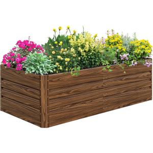 SnugNiture Galvanized Raised Garden Bed 6x3x2FT Outdoor Large Metal Planter Box Steel Kit for Planting Vegetables, Flowers