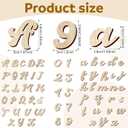 Gerrii 320 Pcs 2'' Wooden Letters and Numbers Crafts Unfinished Cursive Wooden Alphabet a to Z, Wood Numbers 0 to 9 Sign for DIY Wall Decor Painting Writing with Bonus Accessories Instructions