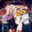 Blulu 12 Pcs Chinese Folding Fans Bulk Zodiac Japanese Hand Fan Foldable Handheld Oriental Asian for Women Men Line Dance Graduation Party Stage Performance Music Festival Cosplay Decoration Club Gift