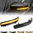 Dynamic Sequential Led Side Mirror Turn Signal Lights Indicator for 2011-2018 Volkswagen Jetta MK6 SE, for 2012-2019 VW Beetle, Smoked Lens