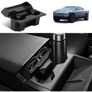 Car Cup Holder Insert with Glasses Holder for Tesla Cybertruck 2023 2024 2025 Cyber Truck Accessories