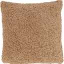 SARO LIFESTYLE Faux Lamb Fur Throw Pillow Cover