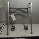 Medline Lightweight Folding Walkers for Seniors, Adults with 5 Wheels, Steel Frame Supports up to 400 lbs.