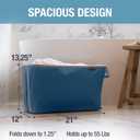 CleverMade Collapsible Laundry Basket 2 Pack 60L (16 Gal) Foldable Clothes Hamper with Reinforced Handles, Space Saving Fabric Laundry Bin, Holds 55 lbs, Flat Folding for Dorm, Apartment & RV - Denim