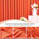 10 ft x 10 ft Wrinkle Free Orange Backdrop Curtain for Parties, 2 Panels 10ft Polyester Orange Photo Backdrop Drapes for Graduation Birthday Wedding Party Stage Curtains