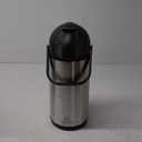 Cresimo Coffee Carafe with Pump - 102oz / 3L Airpot 12 Hours Large Hot Water Carafe, Cocoa Dispenser for Parties - Tea Flask, Insulated Stainless Steel Airpots for Hot Beverage Dispenser -Coffee Pump (Silver)