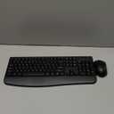 Wireless Keyboard and Mouse Combo, EDJO 2.4G Full-Sized Ergonomic Computer Keyboard with Wrist Rest and 3 Level DPI Adjustable Wireless Mouse for Windows, Mac OS Desktop/Laptop/PC (Black)