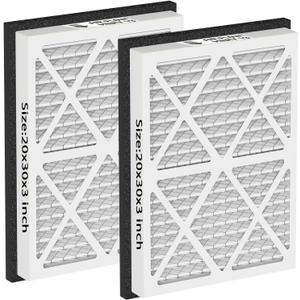 YJSLDPSF 20x30x3 air Filter MERV 13 Pleated Air Filters Replacement Compatible with Zephyr VGF Series 20x30x3 Whole Home Return Air Grille Filter, 20x30x3 MERV 13 Air Filtration System, 2 Pack 