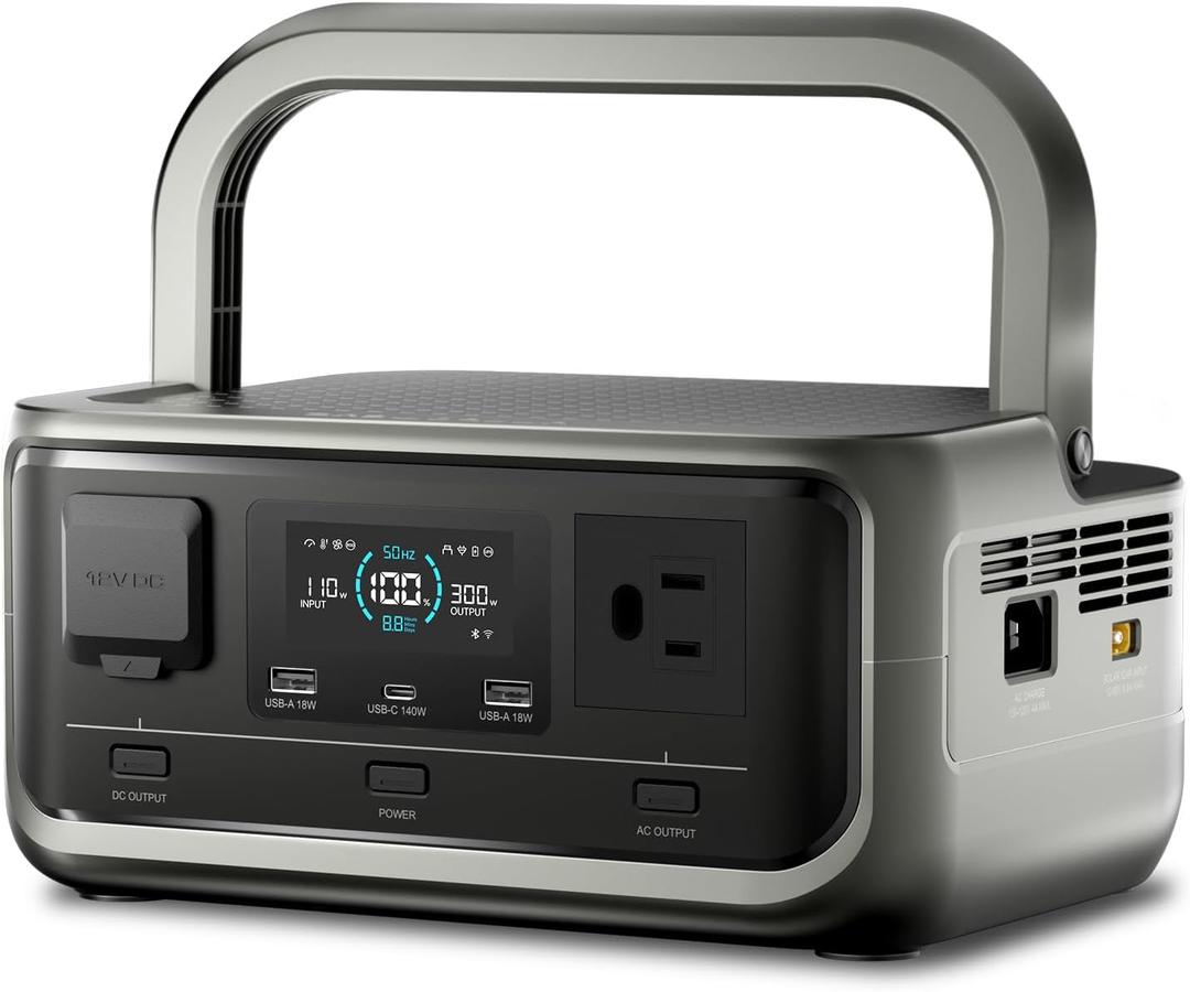 ALLPOWERS VOLIX P300 Portable Power Station 300W (600W Peak), 256Wh LiFePO4 Battery, 2-Hour AC Fast Charge, 100W USB-C, UPS Backup, Solar Generator for Camping, Home Backup, RV, Emergency