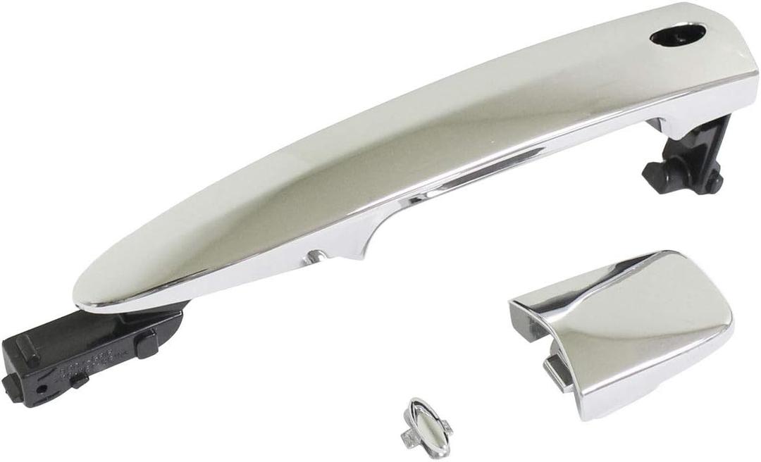 NewYall Front Right Chrome Exterior Door Handle for Nissan Murano 2009-2014 Sentra 2013-2016 Outer Outside Passenger Side w/Keyhole w/o Electronics Connecter Wire