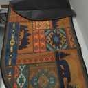 Demissle Fireplace Hearth Rug Fireplace Mats Cabin Southwestern Fireproof Fire Resistant Rug for Wood Stove Floor for Kitchen Indoor Outdoor(Classic,24 x 36 Inch)