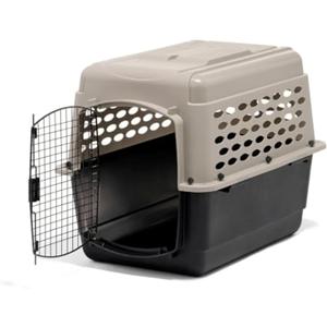 Petmate Vari Dog Kennel - Portable Dog Carriers & Crates for Medium Dogs, Airline-Friendly, Durable Plastic, Pet Carrier For Home and Travel, 32 Inches, Taupe and Black (32.0"L x 22.5"W x 24.0"H)