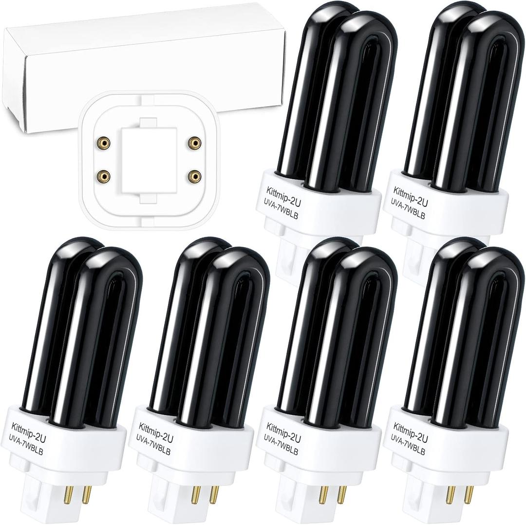 Bug Zapper Replacement UV Bulbs 41050 Replacement Bulbs Compatible with DynaTrap DT1050 DT1100 DT1250, 1/2 Acre Trap Replacement Bulb, 7W UV Light Ultraviolet Mosquito Killer Lamp(6 Packs)