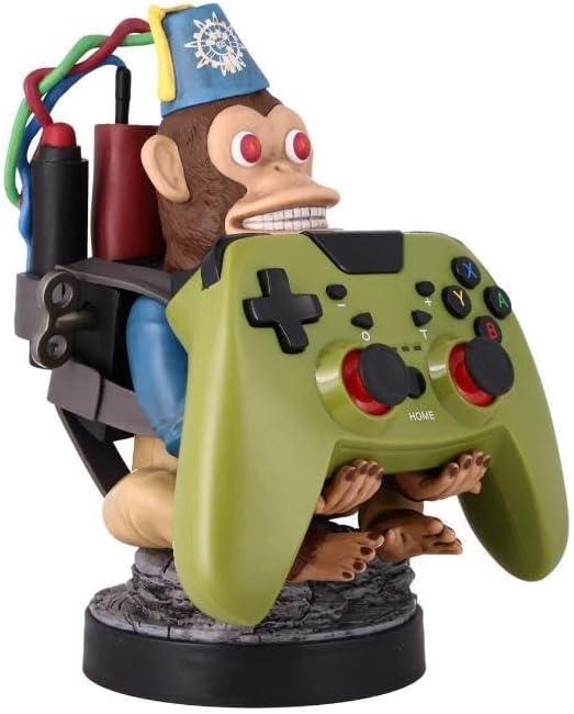 Exquisite Gaming: Call of Duty: Monkey bomb - Original Mobile Phone & Gaming Controller Holder, Device Stand, Cable Guys, Licensed Figure