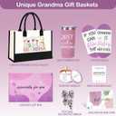 Fouvor Grandma Gifts,Birthday Gifts For Gigi,Great First Time Grandma Gifts Ideas Tote Bag Tumbler Candle Bracelet From Granddaughter Grandchildren Grandkids