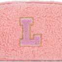 Uygafly Belt Bag with Initials,Fanny Packs Crossbody Bags for Women Girls Kids,Birthday Graduation Gifts for 5 6 7 8 9 10 11 12 13 14 15 16 Year Old Girl,Trendy Cute Purse Stuff - L,Peach