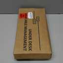 Under Desk Cable Management,No Drill 36",cord organizer,with Silicone Pads (No Scratch!)16 Cable Ties,Washable PE Honeycomb Base,Clamp/Screw Mount-Fits Any Desk 0-2.1",No Stinky Cardboard! Black