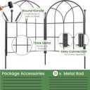 Youpehom Black Garden Fences Animal Barrier, 12.55"*16.48" Garden Border Fencing, Rustproof Metal No Dig Fence for Dogs, Outdoor Fence, Dog Fencing for Patio, Flower Bed, Farm (Medium 10 pcs)
