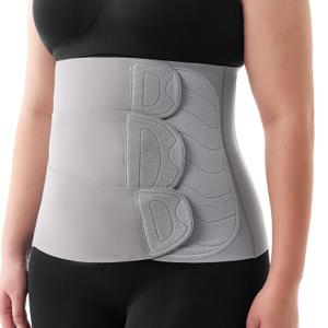 Momcozy Ergowrap Postpartum Belly Band for Natural and C-Section Recovery, Abdominal Binder with 3D Abdomen Lifting & Ergonomic Back Support, Seamless Belly Wrap Shapewear for Post Surgery Recovery (Standard X-Large)