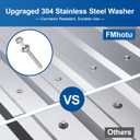 FMhotu Metal Roofing Screws #142Inch, 500-PCS, Hex Head Rustpert Coating Sheet Metal to Wood Siding Screw with EPDM Rubber Washer, Sharp Point, Hex Socket Included