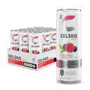 CELSIUS Raspberry Acai Green Tea, Functional Essential Energy Drink 12 Fl Oz (Pack of 12) Packaging may vary, Best By 05, 2025