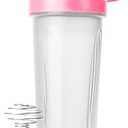 Mr. Pen Shaker Bottles - 28 oz, Pink Protein Mixer Bottle with Whisk Ball, Shaker Bottles for Protein Shakes