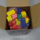 Deekin 70 Pcs Wood Geometric Solid Mini 3D Shapes Wooden Block Bulk for Teaching Classroom Manipulatives Elementary Shape Block for Geometry Math Kindergarten Preschool Learning (Geometry)