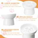 2 Pcs Cat Slow Feeder Bowl, Raised Ceramic Cat Slow Feeder Bowl, Elevated Cats Dog Food Bowls High Edge, Anti Vomiting for Pets Kitten Puppies Dry Wet Food and Water, Dishwasher Safe