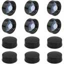 fengxiaomin 12pcs 28mm Growler Cap Phenolic resin cover Black Polyethylene sealed screw cap Suitable for household chemicals, cosmetic bottles, food and industrial applications (12 pcs)