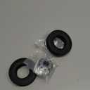 Que-T Metal Front Wheel Rims Hubs & Rubber Tires for 1/14 RC Tamiya Tractor Climbing Trailer Car, Pack of 2