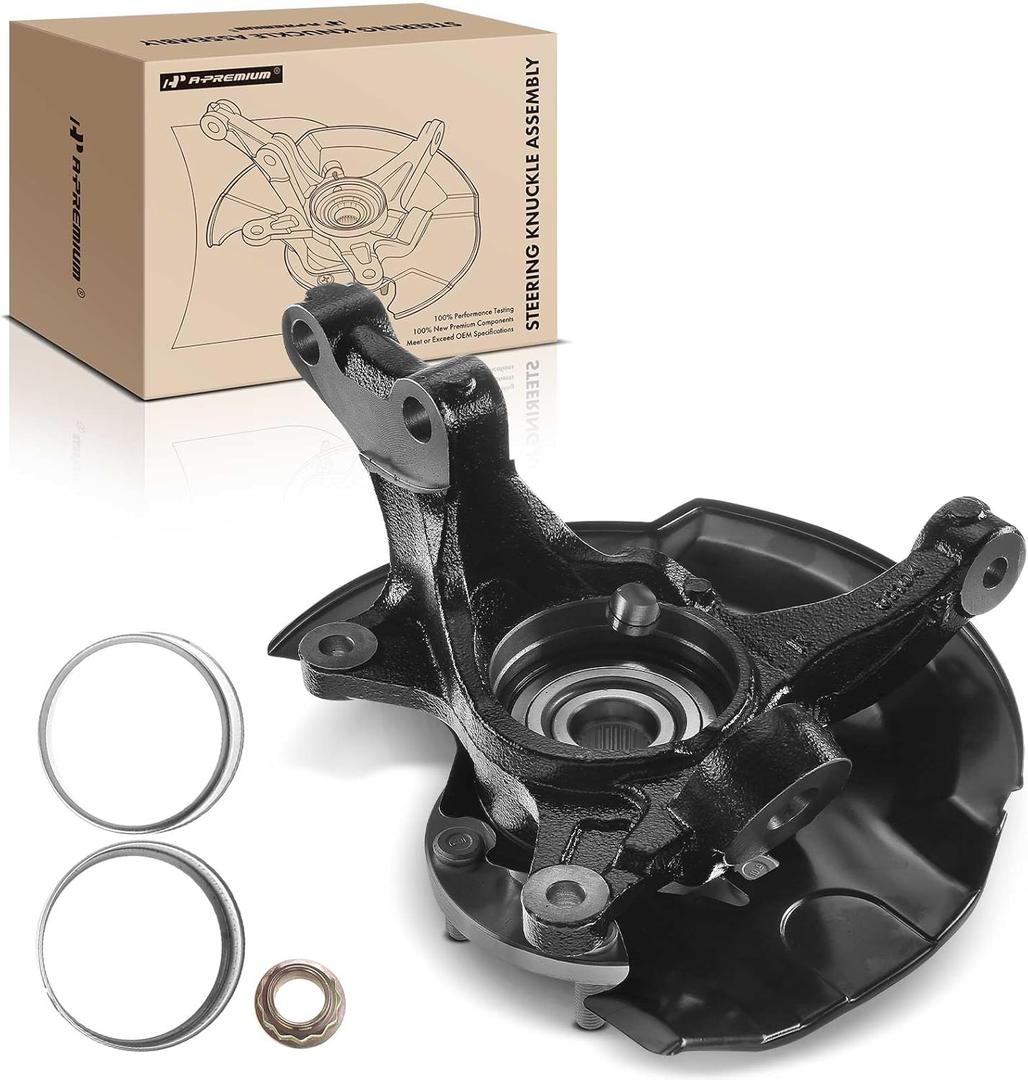 A-Premium Front Right Steering Knuckle & Wheel Bearing Hub Assembly Compatible with Toyota Camry 2004 2005 2006, 2.4L, Passenger Side